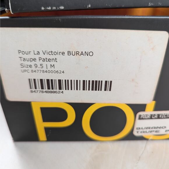 Pour‎ La Victoire Burano Taupe Patent Leather Pumps Size 9.5 - Picture 8 of 8